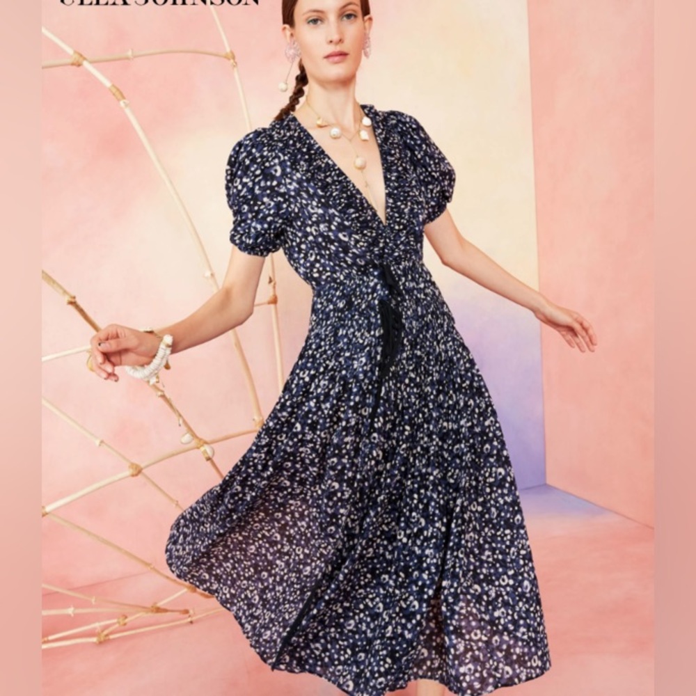 Ulla Johnson Kemala Dress, Floral Print, Blue